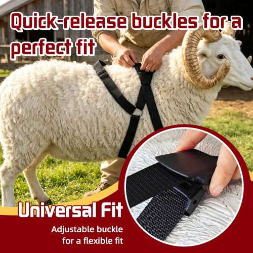 Ram Breeding Marking Harness &1 Marking Crayon for Goat Sheep,Red