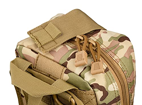 Scherber Premium IFAK Kit Trauma Pack | HSA/FSA Approved | SOF Tourniquet, QuikClot 4x4 HyFin Chest Seal, Israeli Bandage | Fully Stocked MOLLE Pouch for Gunshot, Bleeding, Major Wound Care (Camo) - color: Camouflage