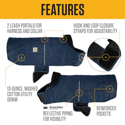 Carhartt Denim Insulated Chore Coat Canal M - color: Denim, size: Medium