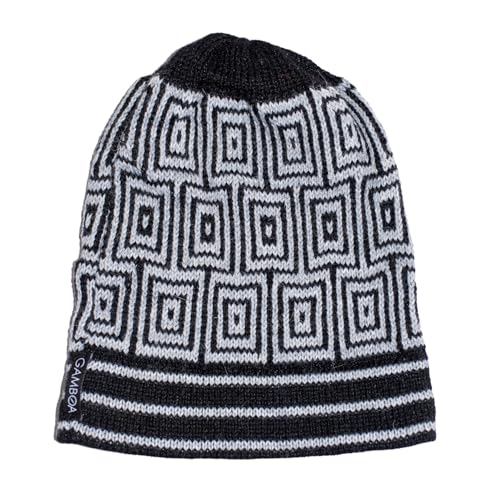 Gamboa Alpaca Hat for Women Winter Beanies Warm Wool Peruvian Beanie Cap - color: Black, size: One Size