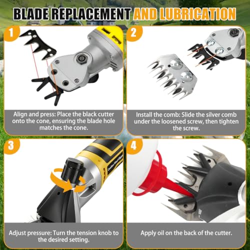 Cordless Sheep Shears for Dewalt 20V Max Battery, No Battery