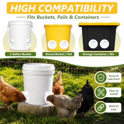 MAFONE DIY Chicken Feeder No Waste,Mess Cups Kit