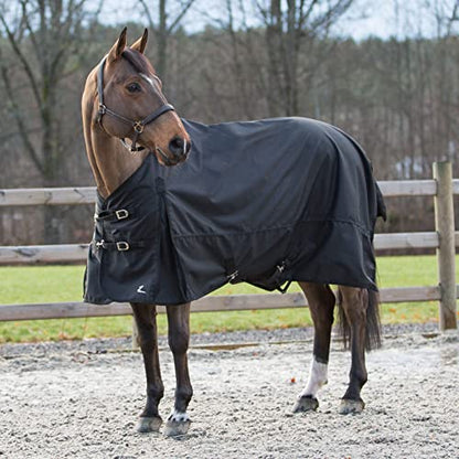 HORZE Nevada 1200D Lightweight Waterproof Horse Turnout Rain Sheet (No Fill) - Black - 72 in - size: 72 in
