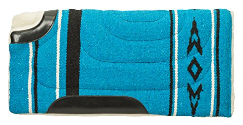 Weaver Equine 30" x 32" Cut Back Acrylic Saddle Pad Horse Saddle Pad, Shock Absorb Western Saddle Pad for Protection, Durable Equine Supplies, ‎Blue