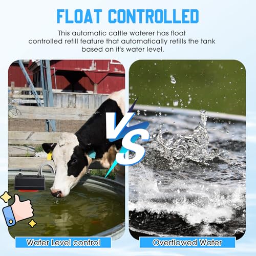 Threlaco 3 Pack Float Valve Automatic Water Level Control for Tank,Plastic