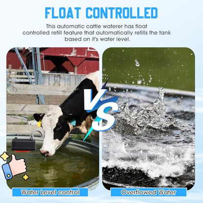 Threlaco 3 Pack Float Valve Automatic Water Level Control for Tank,Plastic
