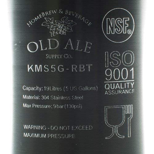 The Homebrew Shop 5 Gallon Home Brew Keg - New Ball Lock - Stainless Steel Product Tank (1 Pack) (5 Gal) - size: 1 Pack