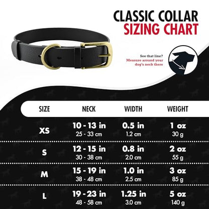 Tuff Pupper Heavy Duty Waterproof Dog Collar for Small, Medium & Large Dogs - color: Epic Black