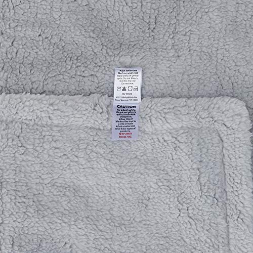 Hudson Baby Unisex Baby Plush Mink and Sherpa Blanket, Gray Clouds, One Size - color: Gray Clouds, size: One Size