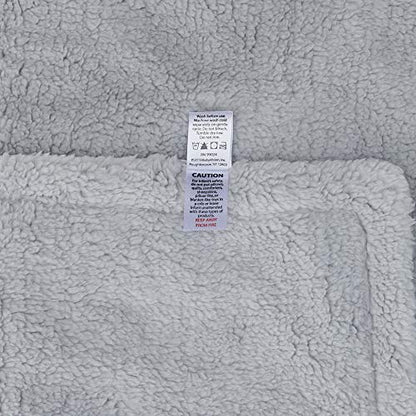 Hudson Baby Unisex Baby Plush Mink and Sherpa Blanket, Gray Clouds, One Size - color: Gray Clouds, size: One Size