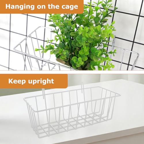 6 Pack Rabbit Hay Feeder 9x4x3 Inch Heavy Duty with Hooks, White - color: White