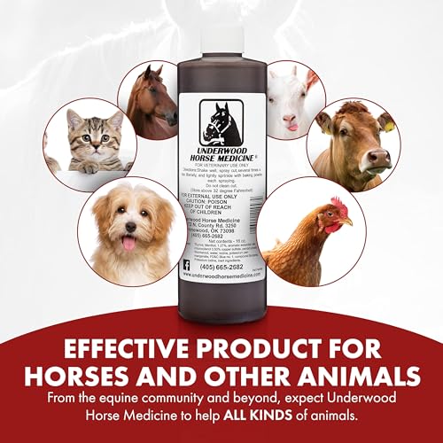 Underwood Horse Wound Spray Refill, Topical Horse Wound Care, 16 oz