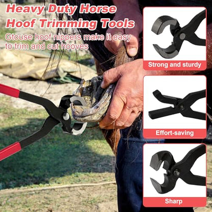 8Pcs Farrier Hoof Tool Kit, Horse Hoof Trimming Tools, For Horses Cattle