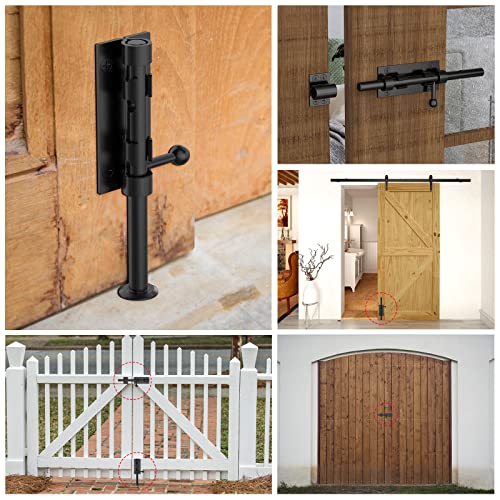 7.8 Inch Barrel Bolt Latch, Sliding Bolt Gate Lock, Black - color: Black-1Pc, size: 8 Inch