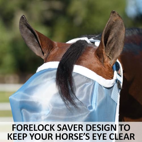 Schneiders X-Spand Mosquito Mesh II Fly Horse Masks | Enhanced Comfort & Visibility | Jaw for Natural Movement | 40% UV Protection | Reflective Safety Features - size: Cob, style: Without Ears