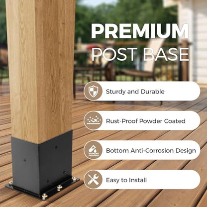 4 x 6 Post Base 4 PCS, (Inner Size 3.6x5.6) Post Brackets