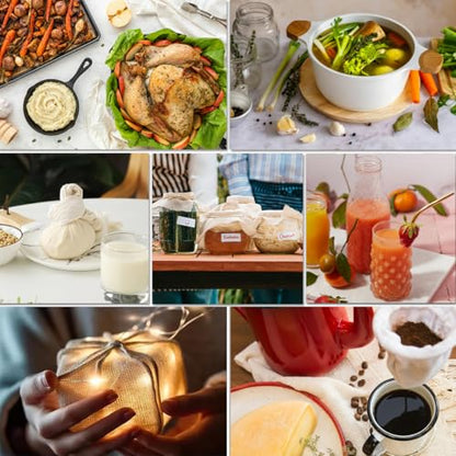6 Pcs Cheese Cloths, 20x20 Inch, 100% Unbleached Cotton, Grade 100 Reusable Cheese Cloth With Fabric Fine Mesh Cloth, Reusable Muslin Cheesecloth for Straining, Juicing, Cooking, Baking - color: 6 Pcs