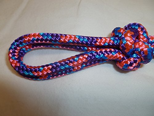 Horse Pocket Halter, Quick Catch Halter - 1/4" Polyester Rope - color: Blue/Pink/Purple CH