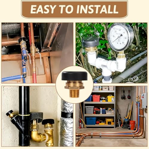 Vacuum Relief Valve 3/4 Inch Low Profile Water Service | for Water and Heater Tanks Brass Leak Proof