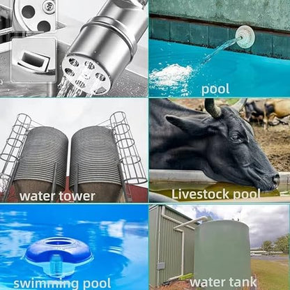 Automatic Water Float Valve, 1/2 to 3/4 Inch Connection Types, Stainless Steel 304 Fully Automatic Water Shut off Float Valve for Water Tank, Pool, Livestock Trough (2 Pack)