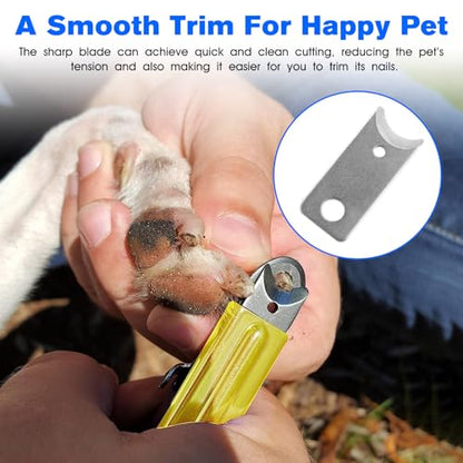 6 Pet Nail Clipper Blade Replacement Part for Resco Guillotine Trimmers | Pets Dogs Guillotine Nail Trimmer Blades -6 Pack