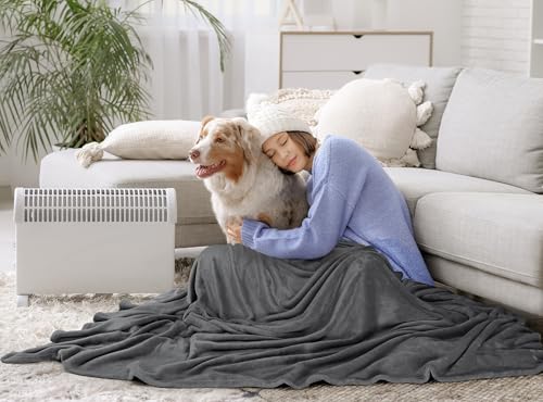 Utopia Bedding Ultra Soft Fleece Bed Blanket Queen Size Grey (90x90 Inches) - color: Grey, size: Queen (90x90 Inch)