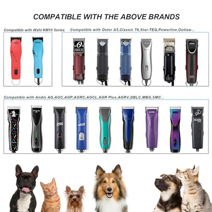 Sizi 10W Dog Grooming Clipper Replacement Blades, Compatible with Ainds, Oster A5, Wahl Km10 and Other Series Clippers, Blade Size-10W Cut Length 1/16"(1.5mm) - color: 10w