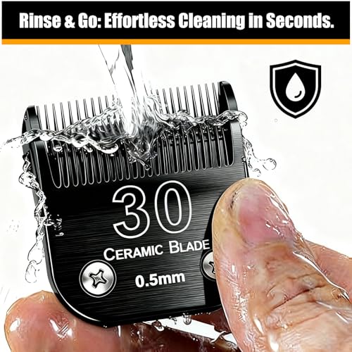 3Pack Dog Grooming Blades Replacement for Andis Dog Clpper 5FC Blades - size: Black(30)