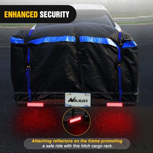 Nilight 60" x 24"x 7.87" Carrier & 5/8" Pin Clip Fits 2-Inch Receiver 500 Lbs Heavy Duty Capacity Luggage Basket Fold Up for SUV Pickup Camping Traveling - style: 24"x 60"x 7.87" Hitch Basket