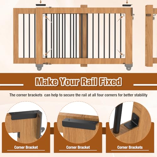 SDSNTE Sliding Gate Hardware Kit for Convenient Gate DIY, Black