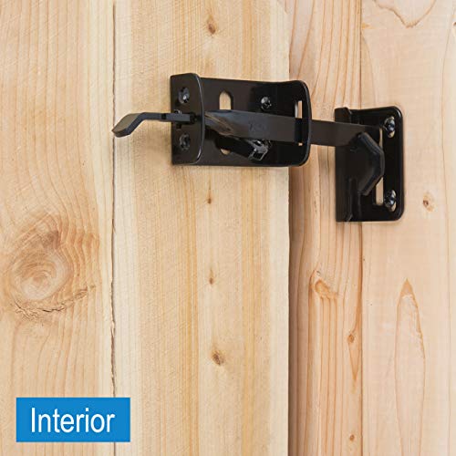 National Hardware Gate Thumb Latch, Steel, Black WeatherGuard™ Finish - size: 1 Count (Pack of 1)