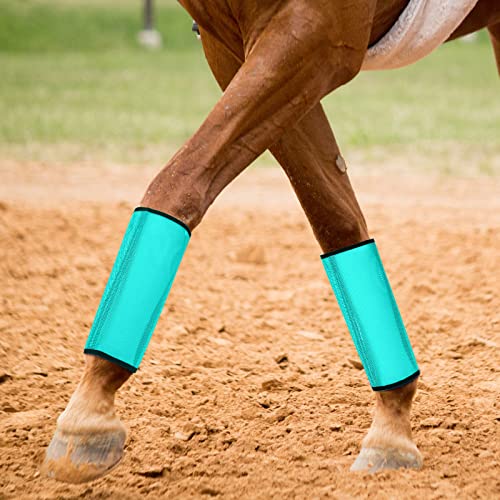 Jexine 8 Pcs Mesh Fly Boots for Horse - color: Green, Yellow