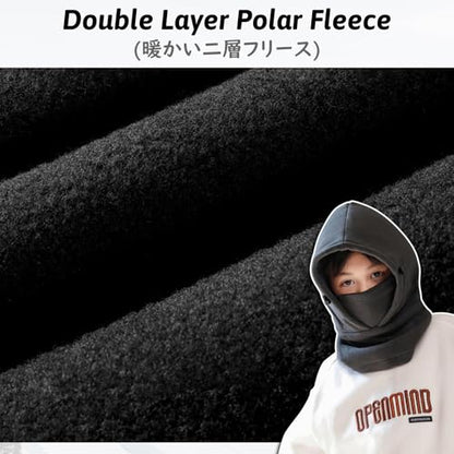 TRIWONDER Kids Winter Hats Balaclava Ski Mask for Boys Girls Toddlers Windproof Adjustable Cold Weather Face Mask Neck Warmer - color: Black