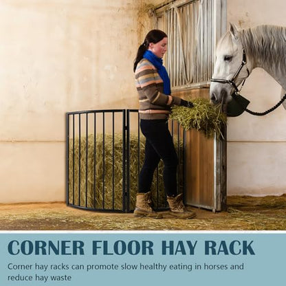 Flat Wall/Corner Hay Feeder for Horse, Corner No Lid - style: Corner No Lid