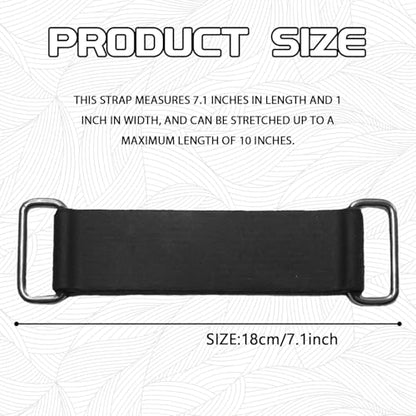 4PCS Rubber Band Straps Battery Box Tie Down Strap Stretchable Battery Tie Fixed Strap Holder Moped Belt with Metal Buckles for ATV Scooter Motorcycle Accessories Parts Black - size: 4PCS