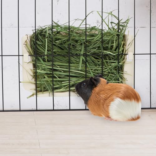 Hypeety Rabbit Hay Feeder Automatic Hay Rack for Guinea Pigs, White - color: White, size: 1pc