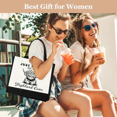 GevGuxLuo Tote Bag for Women Animal Lover Bag Gift for Women - color: Highland Cows