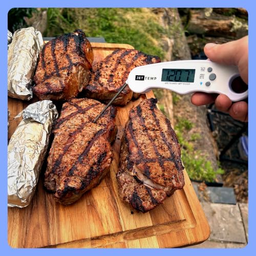 F1 Digital Meat Thermometer - Fast, Accurate, Waterproof - Great for Cooking, Grilling, Baking, Frying - color: Cloud White