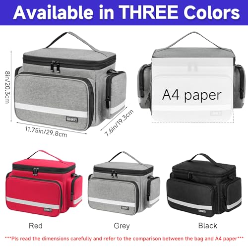 LEFOR·Z Small Medical Bag,First Aid Bag Empty,Home Health Nurse Bag with Detachable Divider,Medical Supplies Storage Tote for Nursing Student,Therapist,Doctors,Grey(11.75 x 7.6 x 8 inch) - style: Gray-small