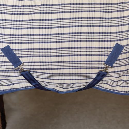 Schneiders Hunt Club Plaid II Horse Stable Sheet | Classic Lightweight Summer & Show Cover | Durable Polyester Fabric | Fleece-Lined Wither | Secure Fit Design - size: Horse Size 82