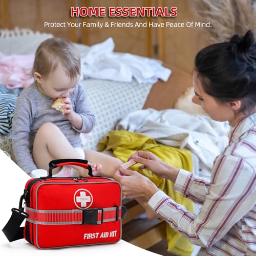 Large 430-Piece Emergency First Aid Kit for Home, Car, Camping - size: Large