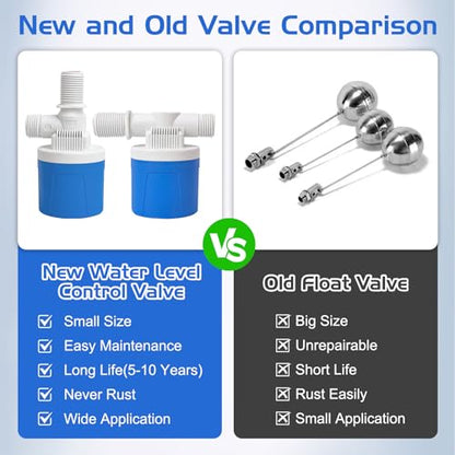 2 Pack 3/4" Water Float Valve For Water Tank Water Trough Pool Livestock - size: 3/4" Side Inlet (2 Pack)