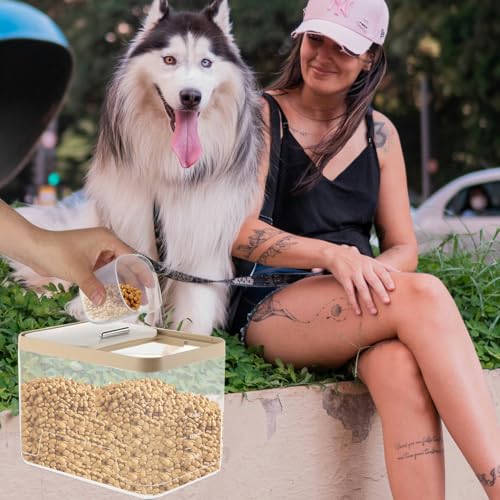 2 Pack 10 lb Dog Food Storage Container Airtight Pet Food Storage Container Cat Food Container Clear Pet Food Storage Bin