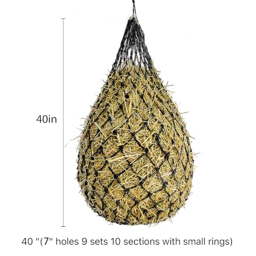 2Pcs Hay Nets for Horses, 40"Heavy Slow Feed Hay Nets for Horses Goat Sheep