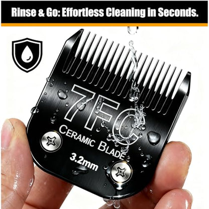 Dog Grooming Clipper Blades Replacement for Andis Dog Clipper,7FC Blade (3.2mm) - size: Black(7FC)