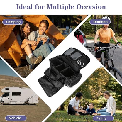 First Aid Bag Medical Empty Bag Emergency Responder Trauma Bag Empty, Professional First Aid Kits Storage Medical Bag with Inner Dividers and No-Scratch Bottom Home Health - color: Black, size: 21.65" x 17.72"x 11.81"