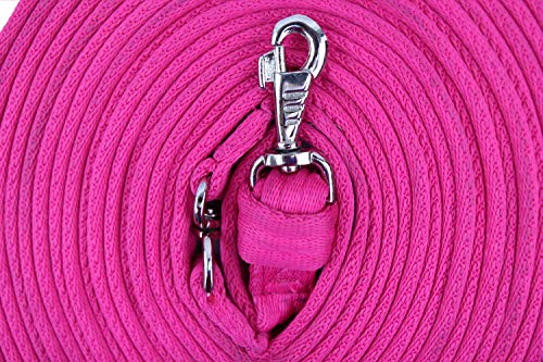 Premium Horse Training Super Soft Grip Swivel Lunge Line with Rubber Stopper with 6 Month Warranty and Replaceable Snap - color: Charcoal, size: 24'