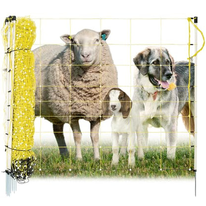 Premier 1 Yellow Electric Sheep & Goat Net Fence – 35"H x 164'L