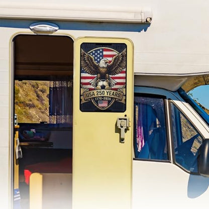 250th Anniversary Football Eagle RV Windows Sunshade RV Door Window Sunshield Cover Privacy Screen Window Shade RV Accessories Universal Fit Sunshade Privacy Screen Window Cover - color: 250th Anniversary Football Eagle