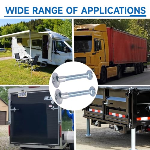 Fuoequl Trailer Hasp Bolt Kit, Trailer Hasp Bolt Style - style: Trailer Hasp Bolt